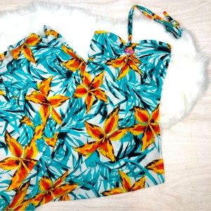 Maxi Floral Halter Dress Size Small